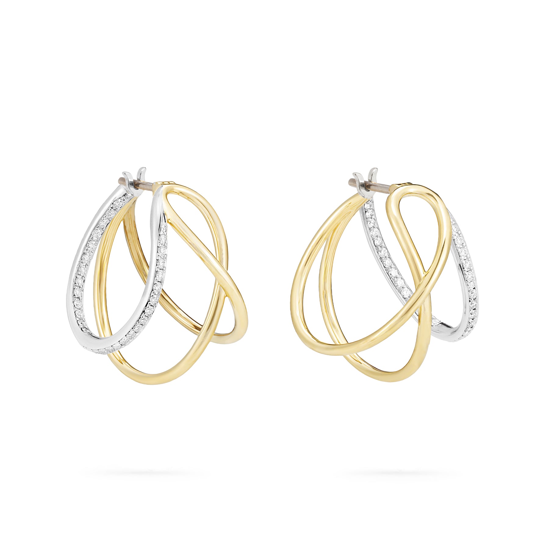 Coralie van Caloen Luxury Fine Jewellery Brussels Antwerp - Sweet Triple Hoops Earrings