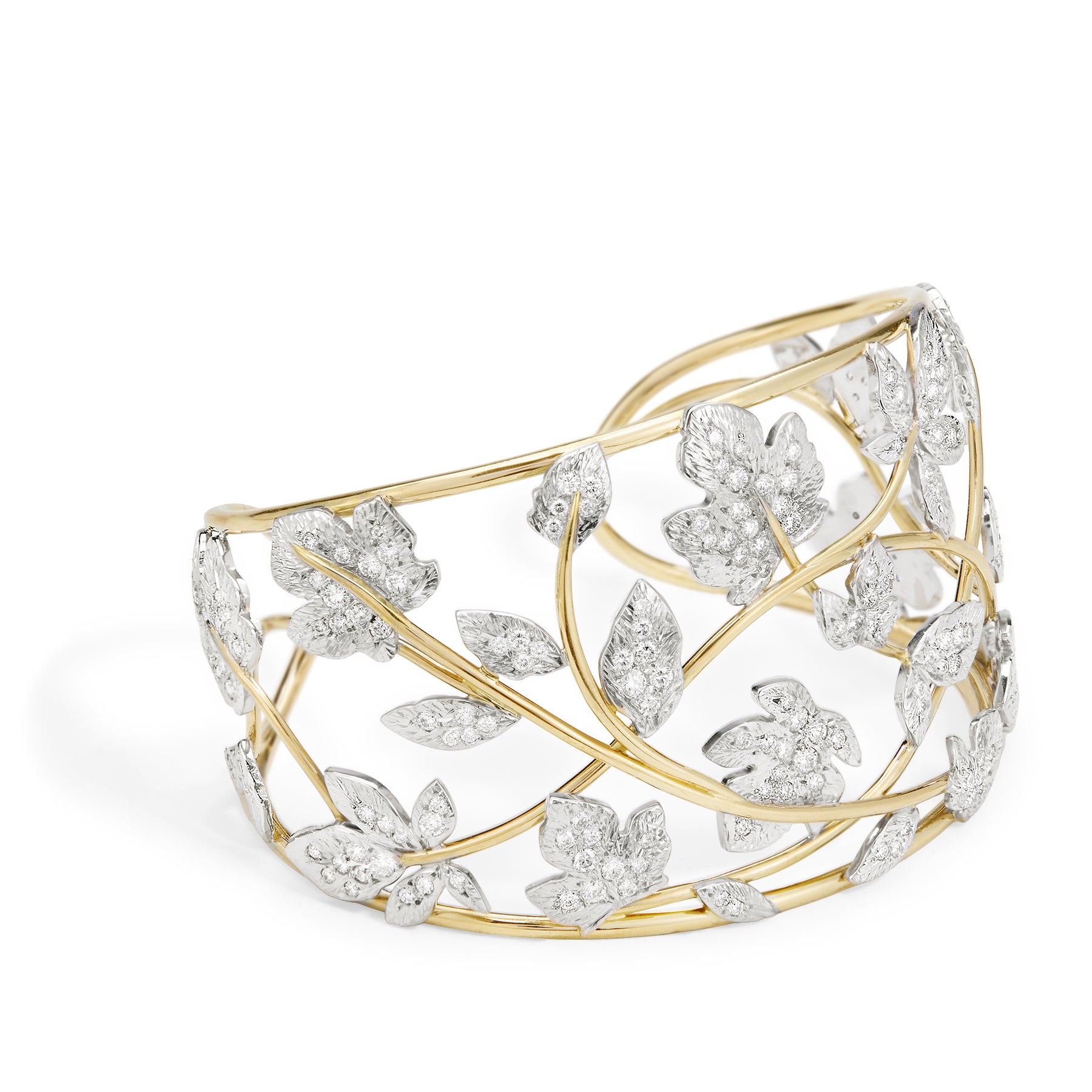 Coralie van Caloen Luxury Fine Jewellery Brussels - Botanical Cuff, Diamonds