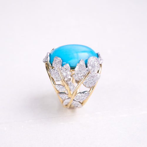 Coralie van Caloen Luxury Fine Jewellery Brussels - botanical, turquoise, diamonds