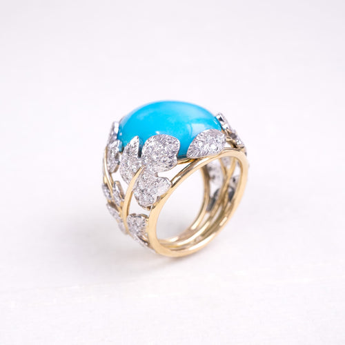 Coralie van Caloen Luxury Fine Jewellery Brussels - botanical, turquoise, diamonds