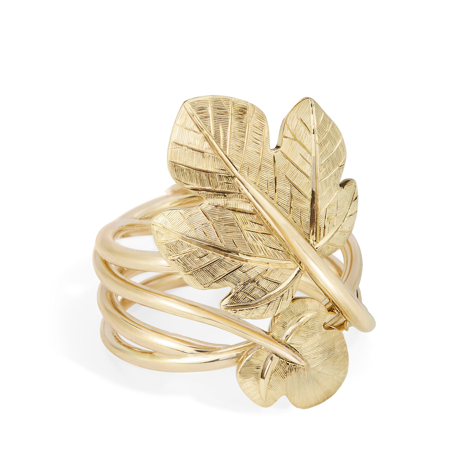 Coralie van Caloen Luxury Fine Jewellery Brussels - Fig Leaves Ring, 18K yellow gold