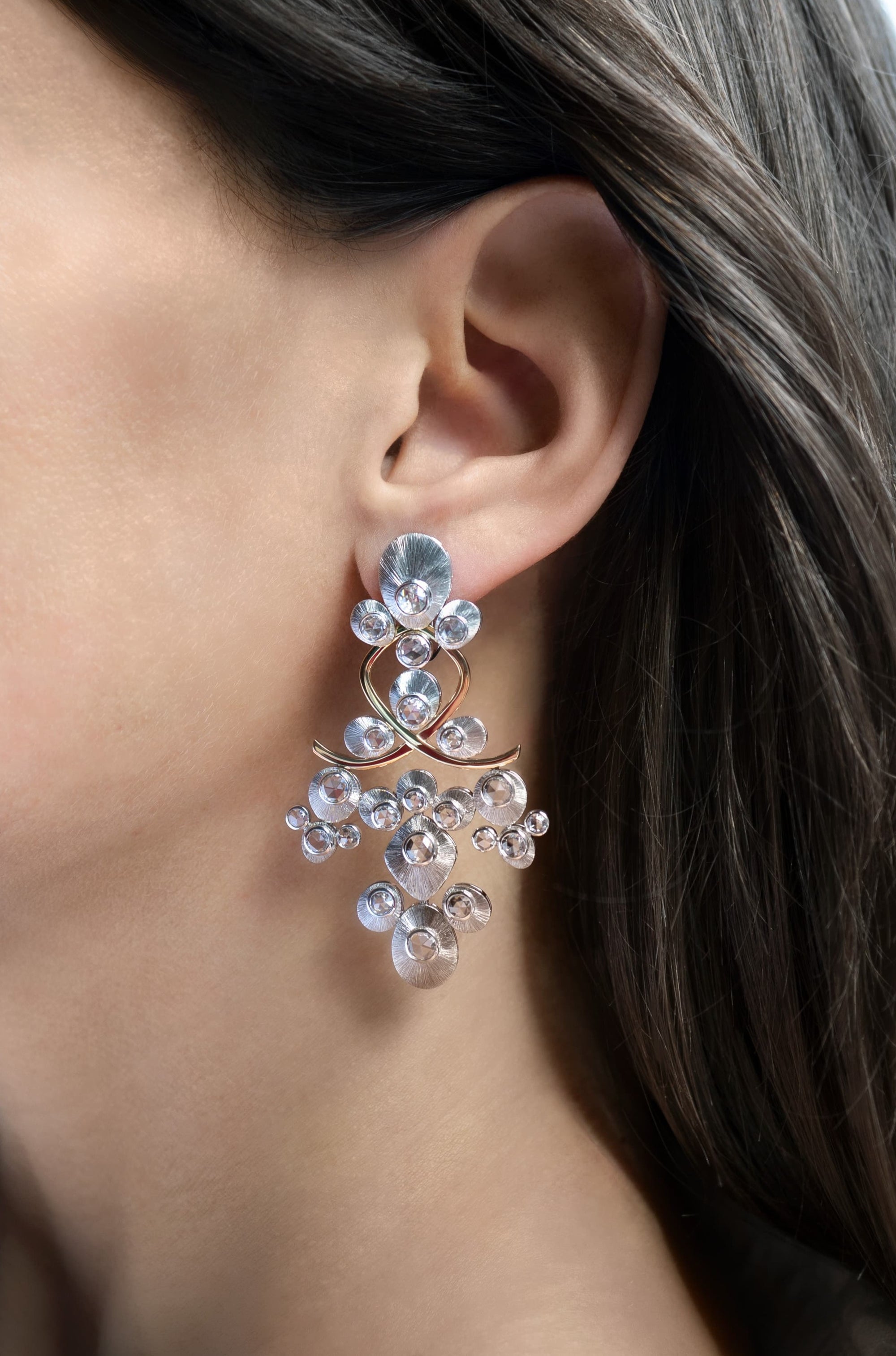 Coralie van Caloen Luxury Fine Jewellery Brussels - Chandelier Earrings, Diamonds