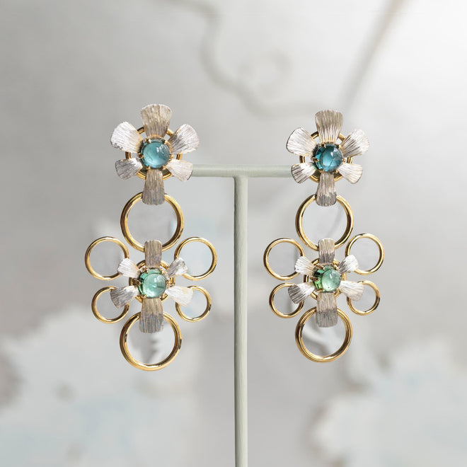 Coralie van Caloen Luxury Fine Jewellery Brussels - Chandelier Earrings, Tourmalines