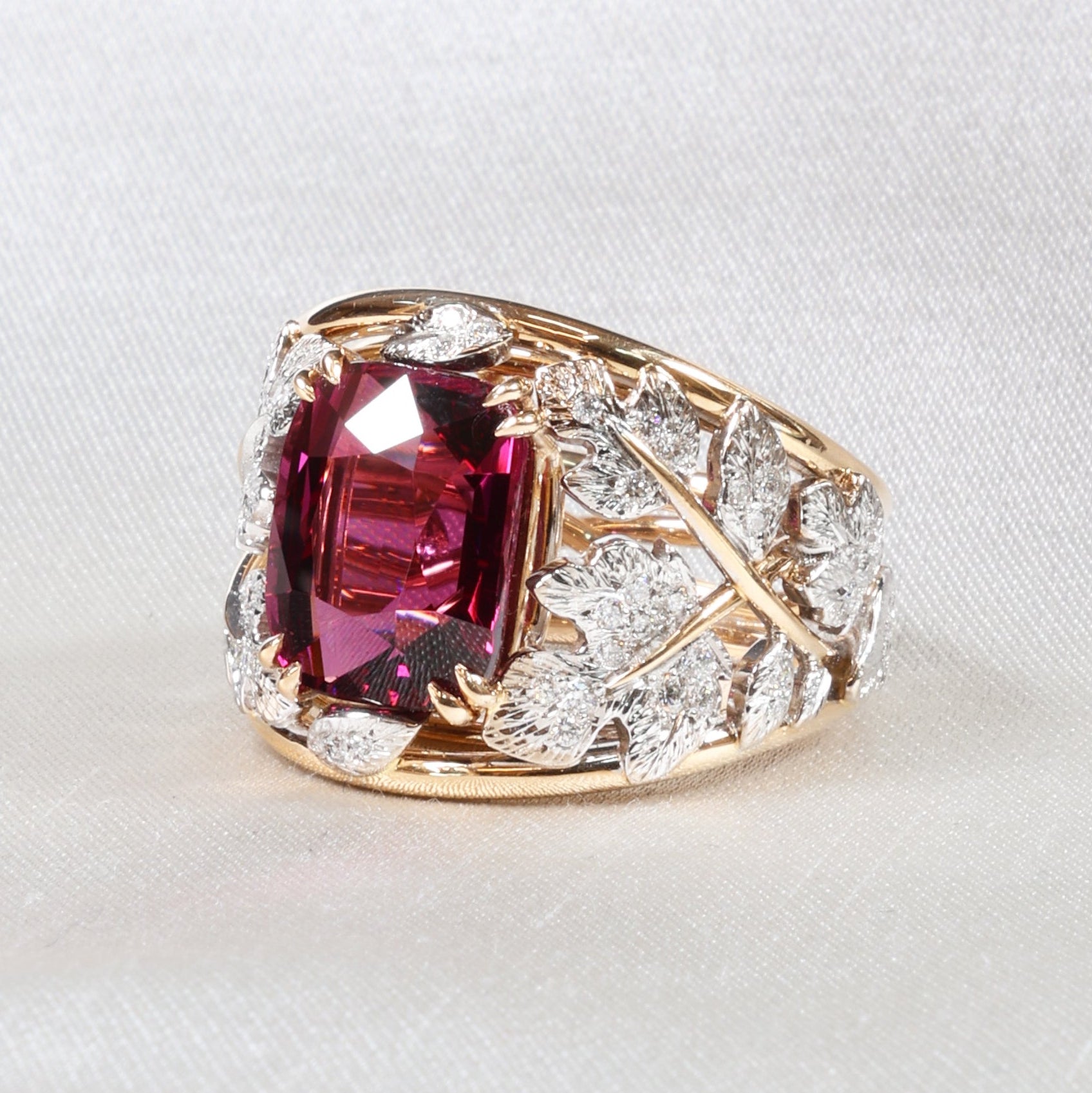 Botanical Rhodolite, Diamonds