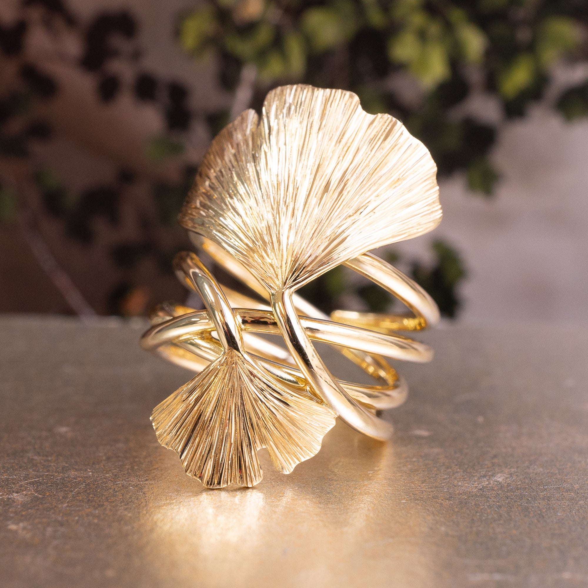 Double Gingko Ring