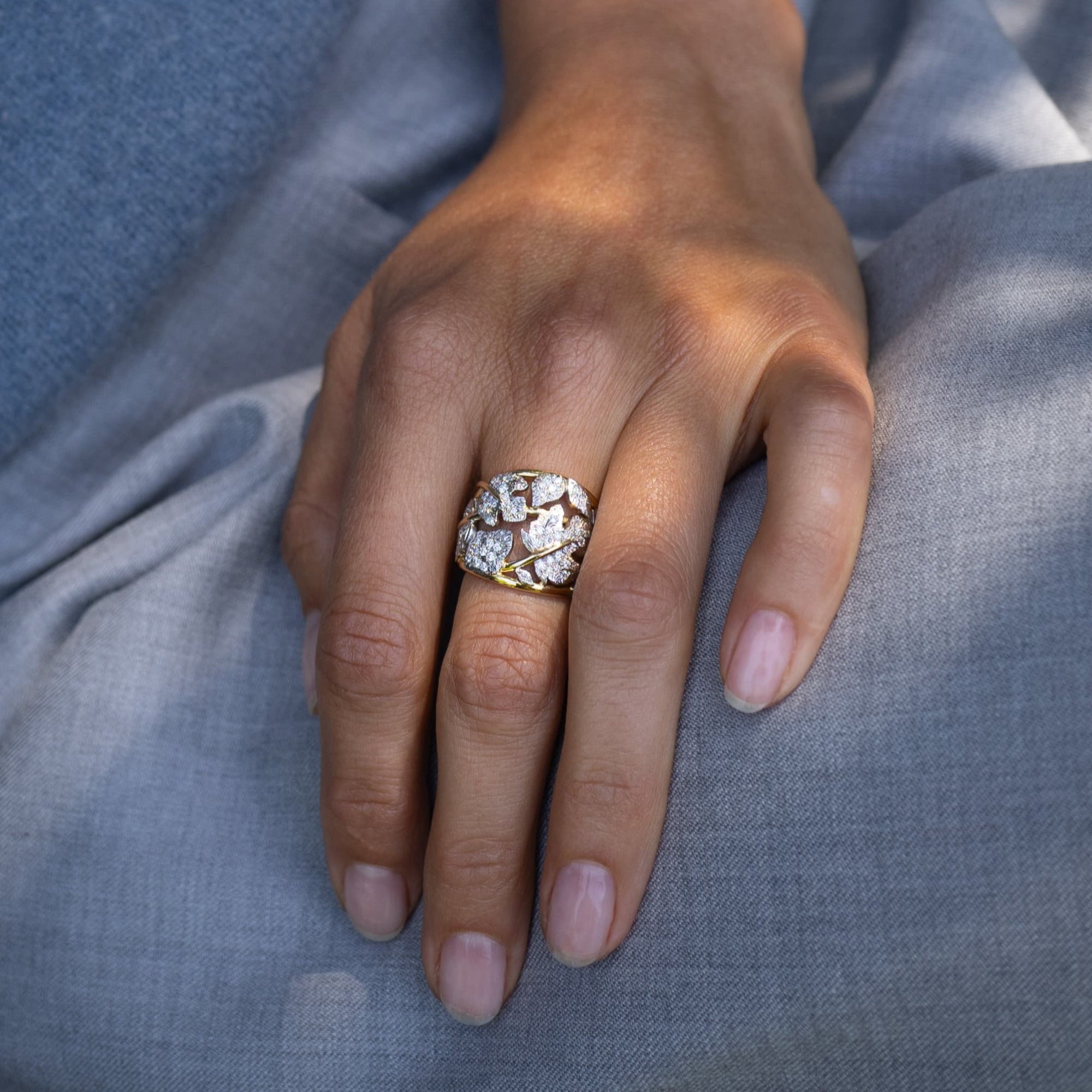 Beryl Luxury Fine Jewellery Brussels - Botanical Ring, Diamonds