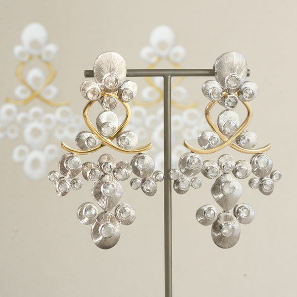 Chandelier Bubble Earrings, Diamonds