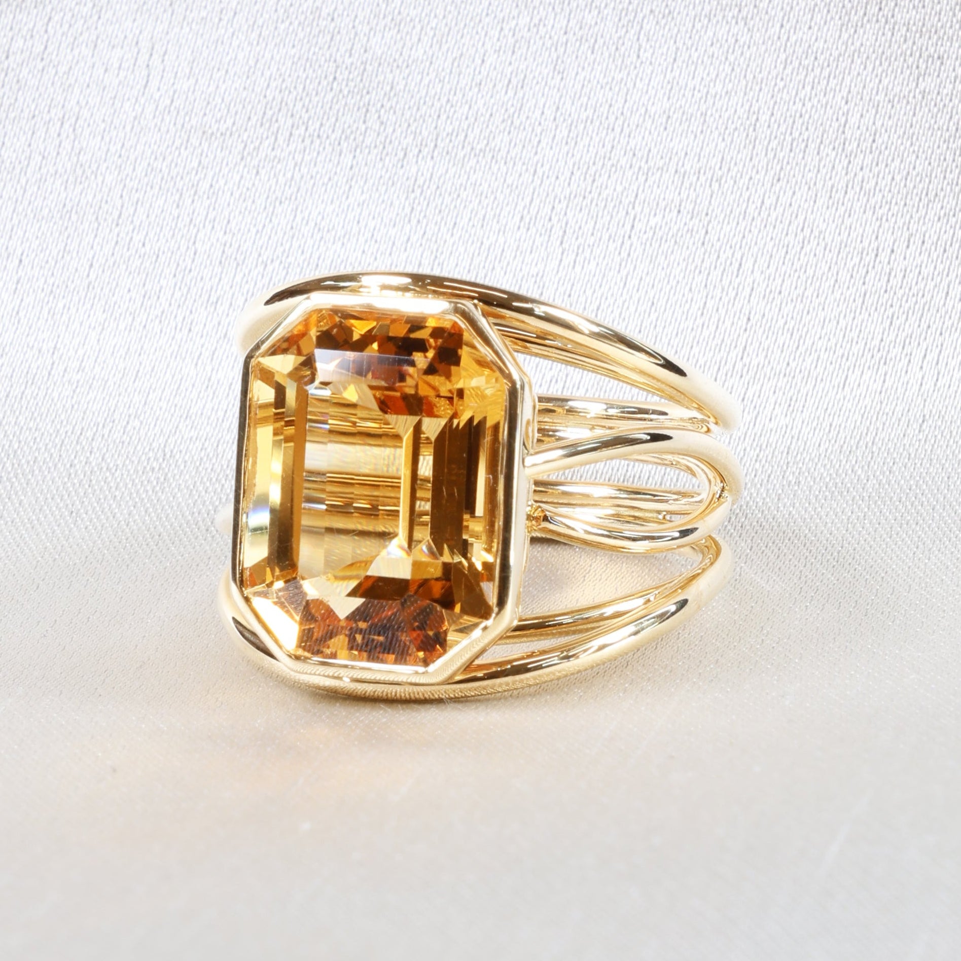 Citrine Spring Ring