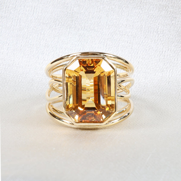 Citrine Spring Ring