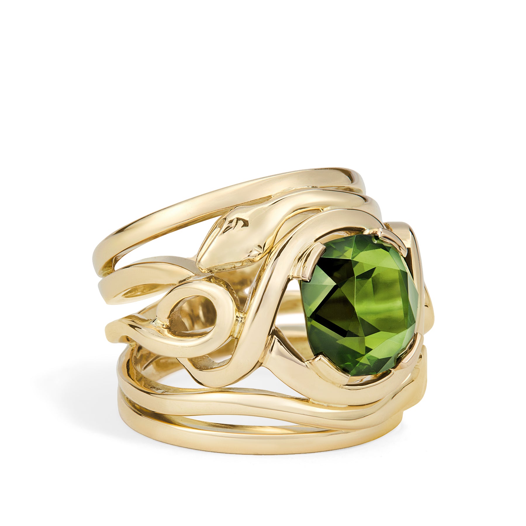 Coralie van Caloen Luxury Fine Jewellery Brussels Antwerp - Snake Ring, Tourmaline