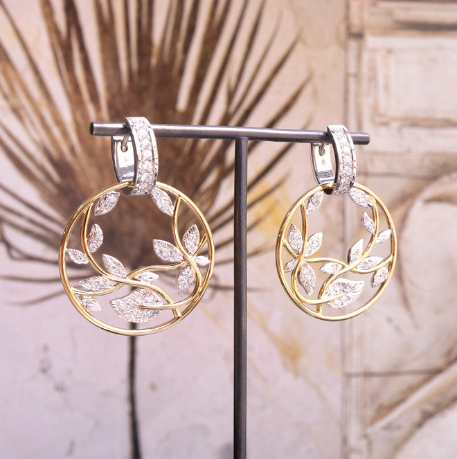 Coralie van Caloen Luxury Fine Jewellery Brussels - Botanical Earrings, Diamonds