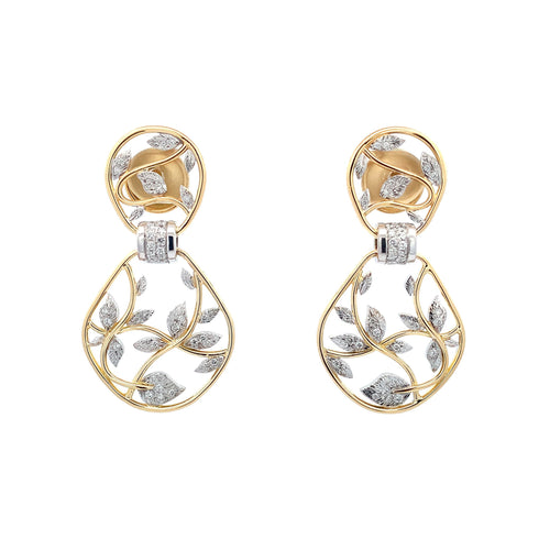 Beryl Luxury Fine Jewellery Brussels - Botanical Earrings, Diamonds