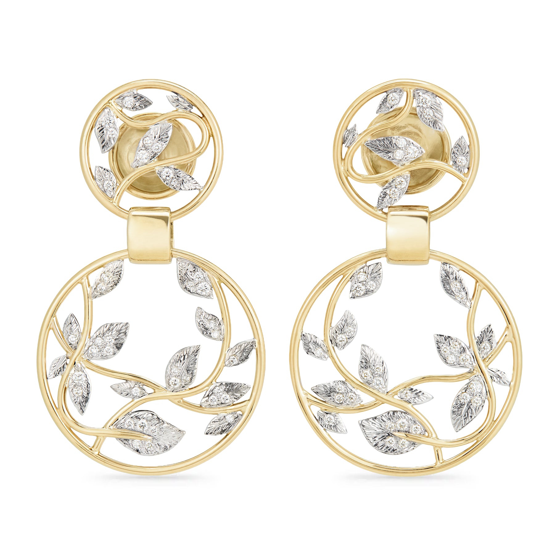 Coralie van Caloen Luxury Fine Jewellery Brussels - Botanical Earrings, Diamonds