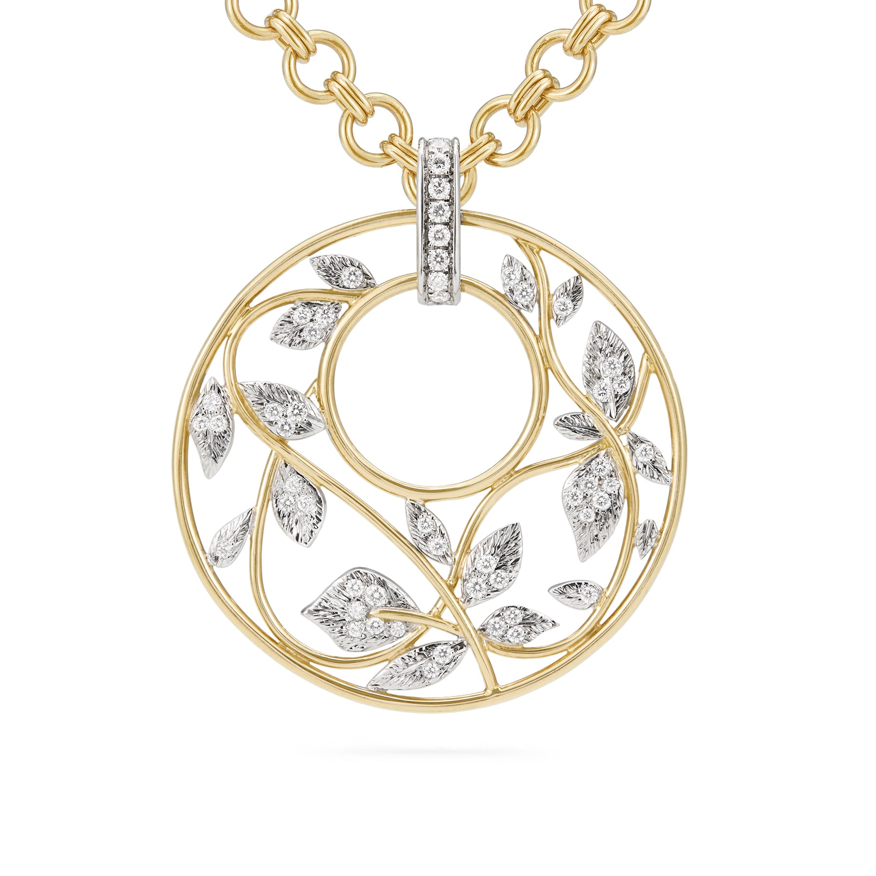 Coralie van Caloen Luxury Fine Jewellery Brussels - Botanical Pendant, Diamonds