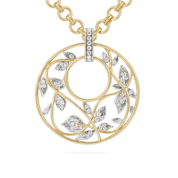 Coralie van Caloen Luxury Fine Jewellery Brussels - Botanical Pendant, Diamonds