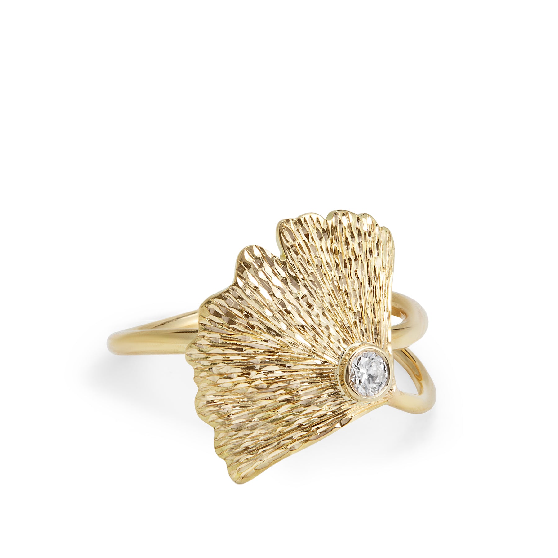 Coralie van Caloen Luxury Fine Jewellery Brussels - Ginkgo Ring, Diamond