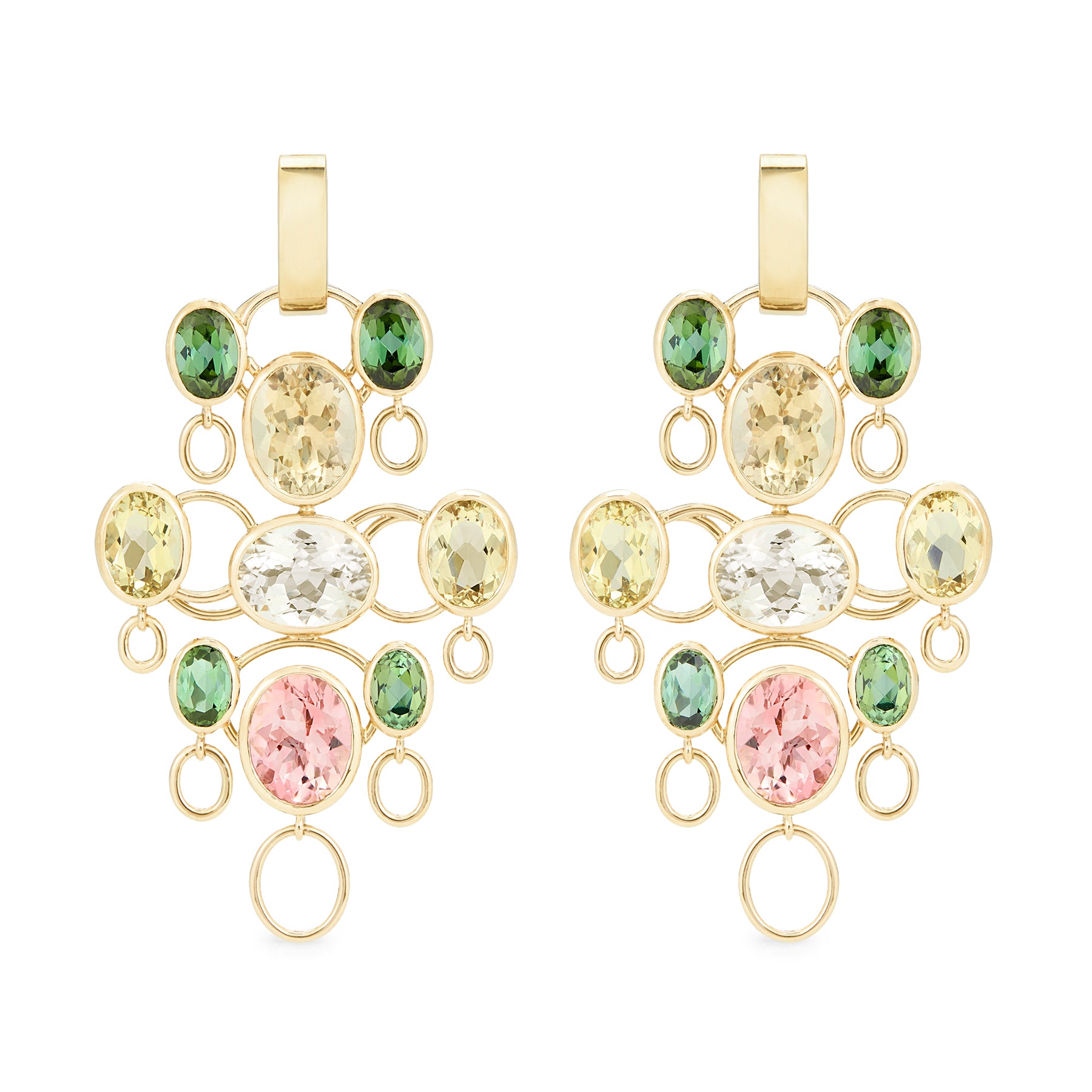 Coralie van Caloen Luxury Fine Jewellery Brussels - Chandelier Earrings, Tourmalines