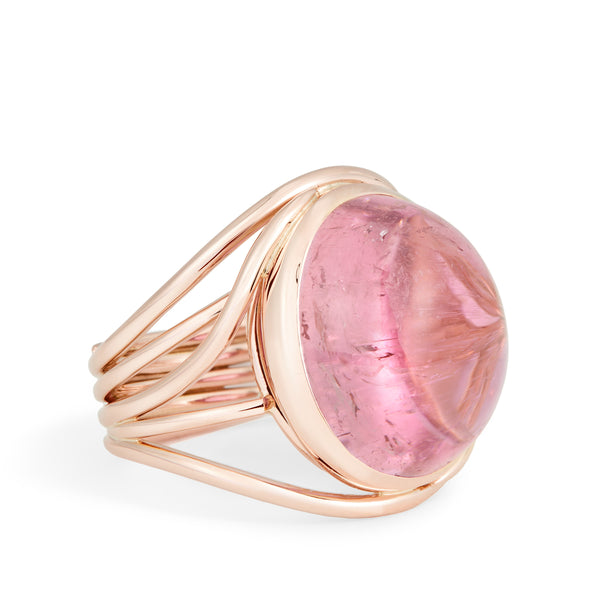 Spring Ring, Cabochon Pink Tourmaline