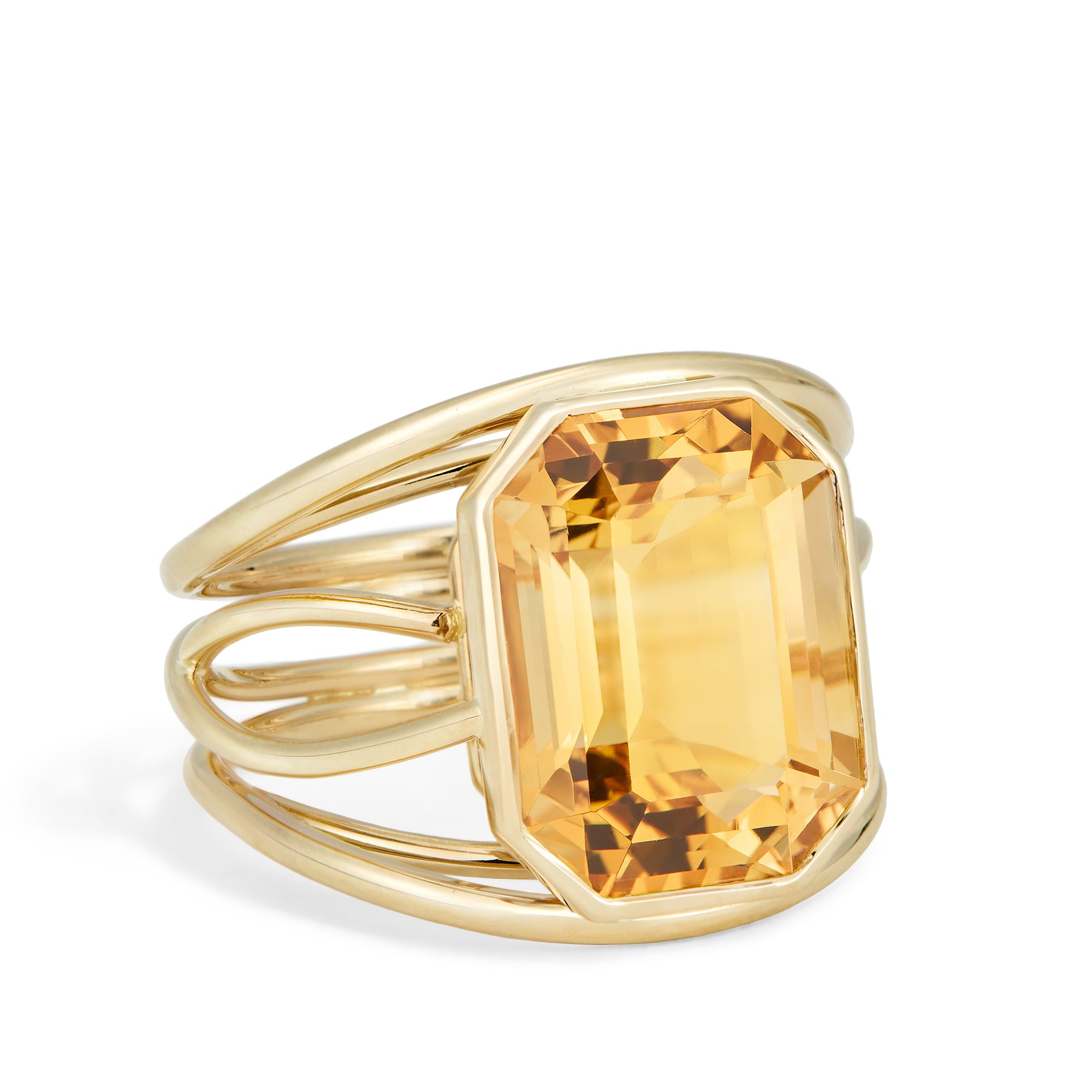 Coralie van Caloen Luxury Fine Jewellery Brussels - Cordes Ring, Citrine