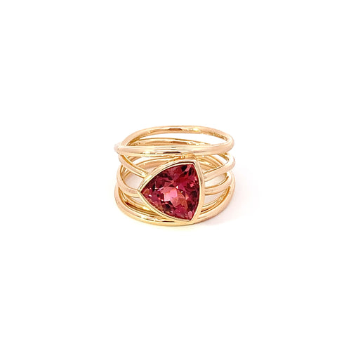 Coralie van Caloen Luxury Fine Jewellery Brussels - Cordes Ring, Pink Tourmaline