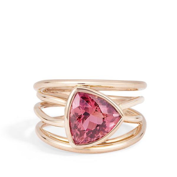 Coralie van Caloen Luxury Fine Jewellery Brussels - Cordes Ring, Pink Tourmaline