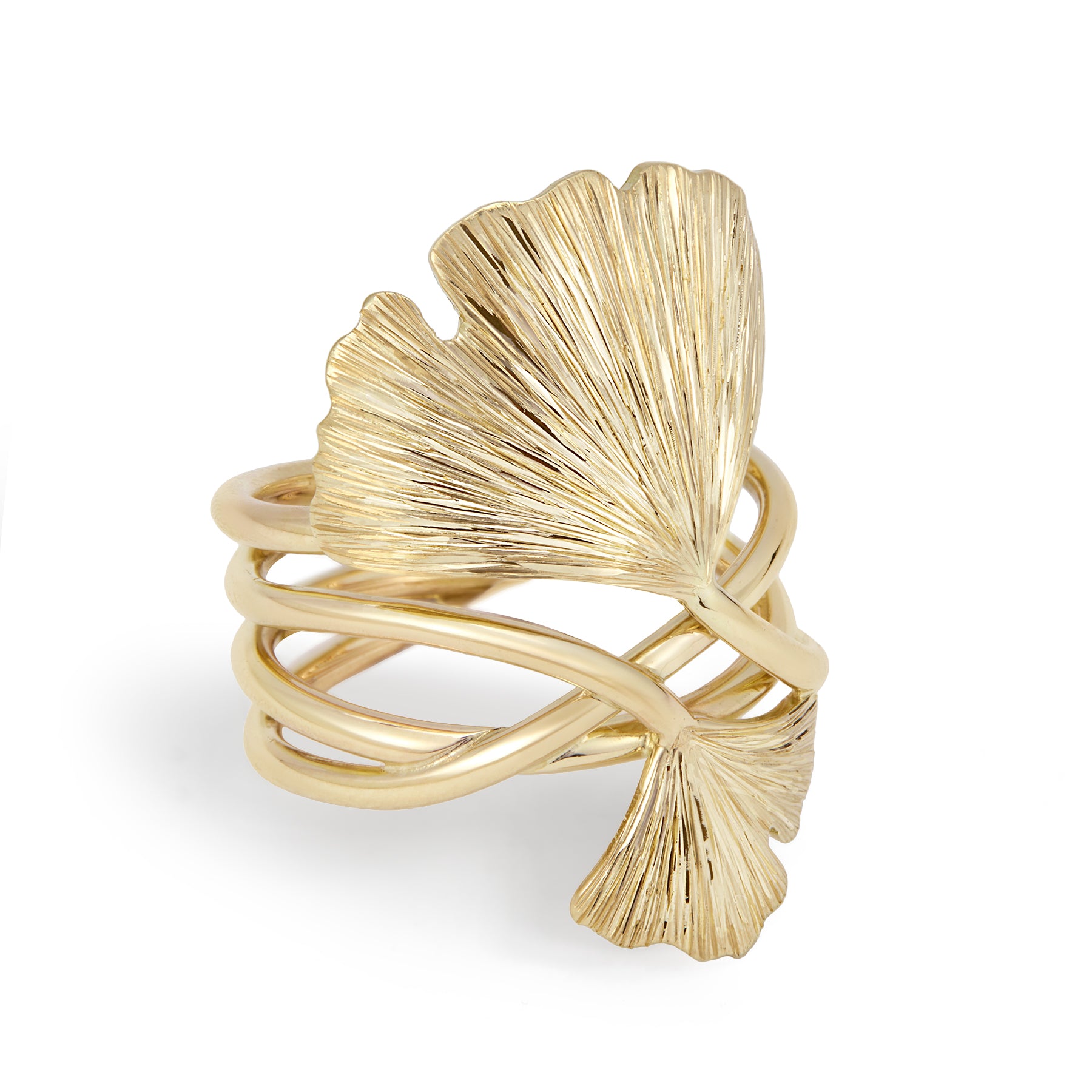 Coralie van Caloen Luxury Fine Jewellery Brussels - Ginkgo Ring, 18K yellow gold