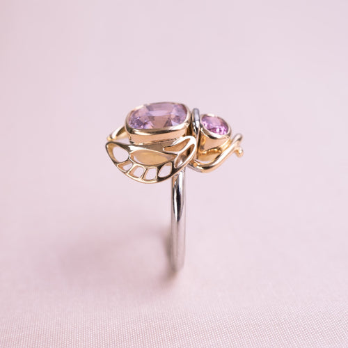 Insect Ring, Pink Sapphires