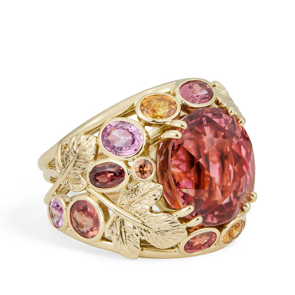 Beryl Luxury Fine Jewellery Brussels - Cocktail Ring, Tourmaline, Sapphires