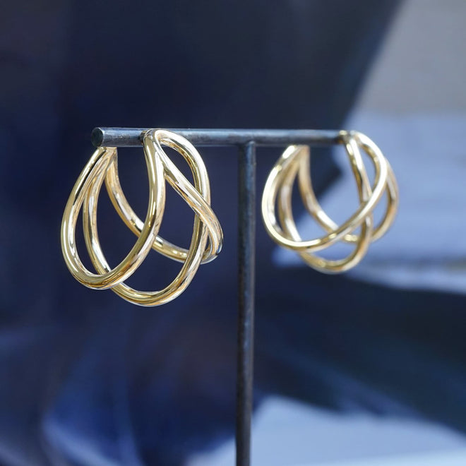 Beryl Luxury Fine Jewellery Brussels - Sweet Triple Hoops Earrings