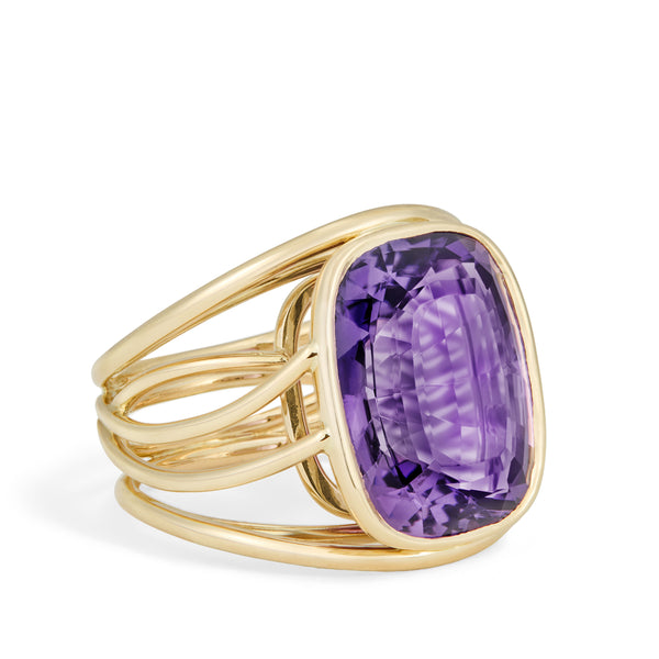 Coralie van Caloen Luxury Fine Jewellery Brussels - Cordes Ring, Amethyst