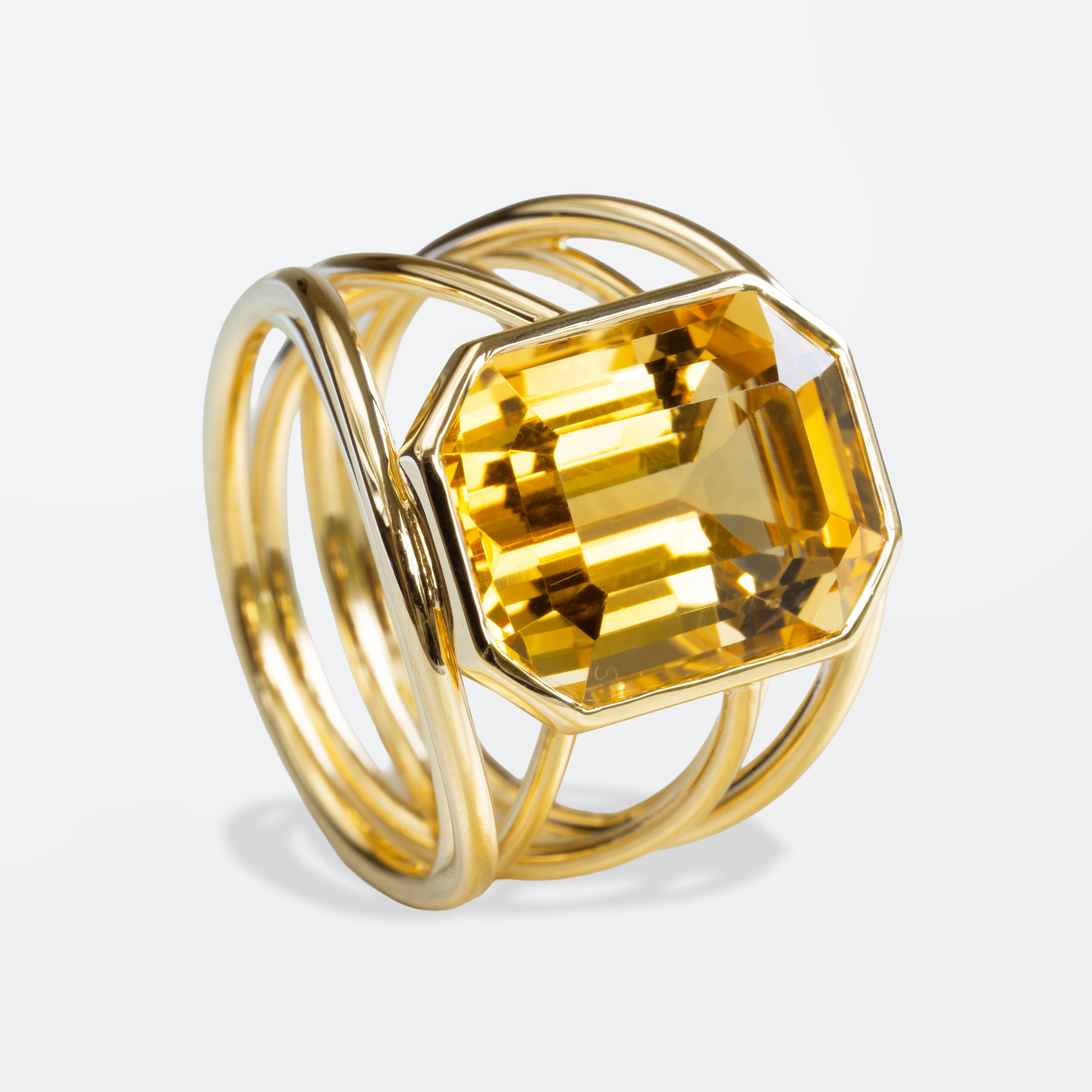 Volute Ring Citrine