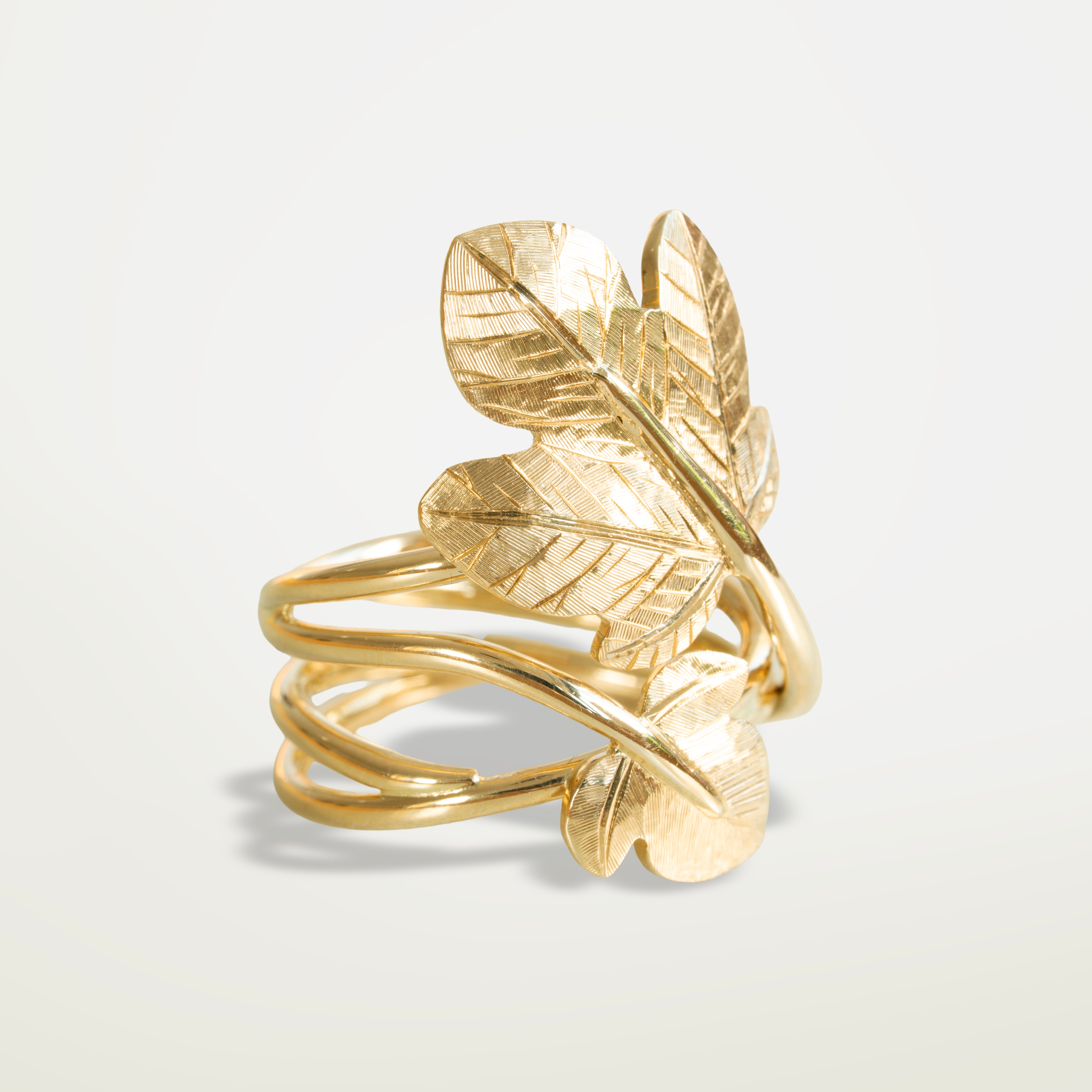 Double Fig Leaves Ring
