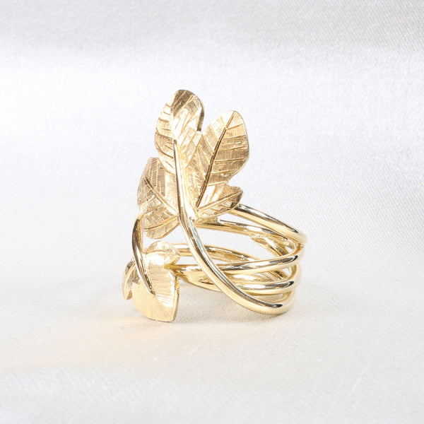Double Fig Leaves Ring