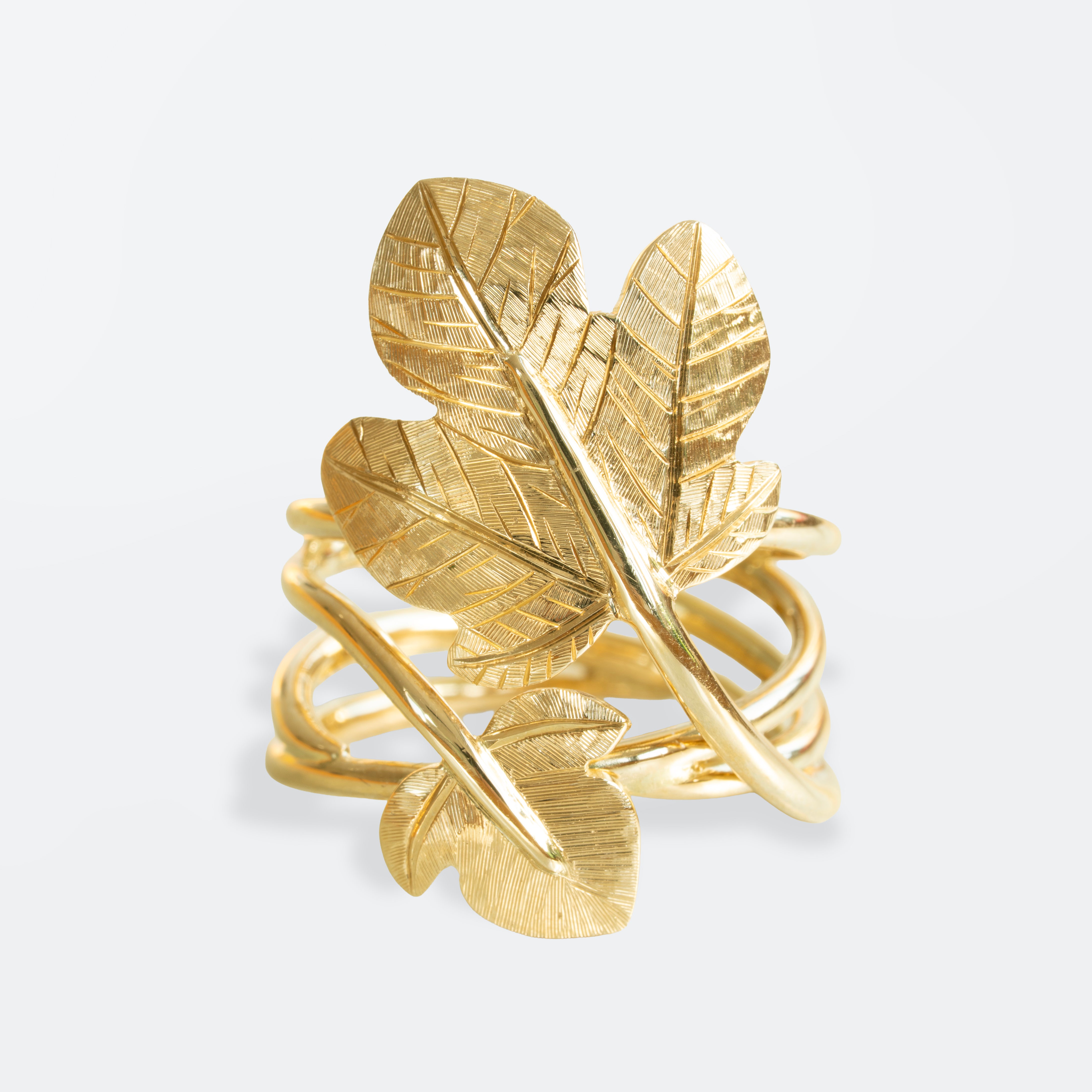 Double Fig Leaves Ring