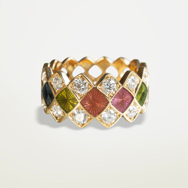 Mosaïc ring multicolor