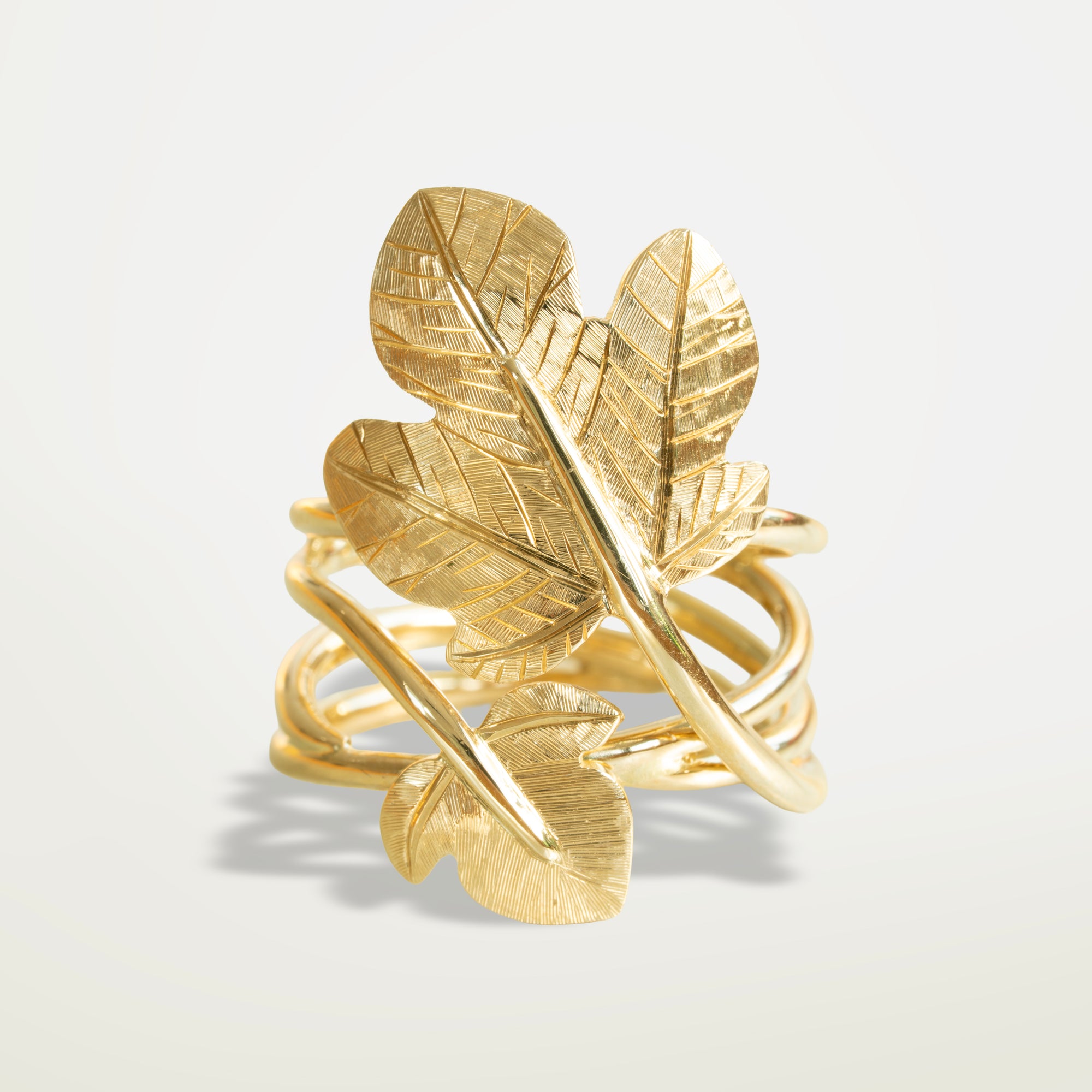 Double Fig Leaves Ring