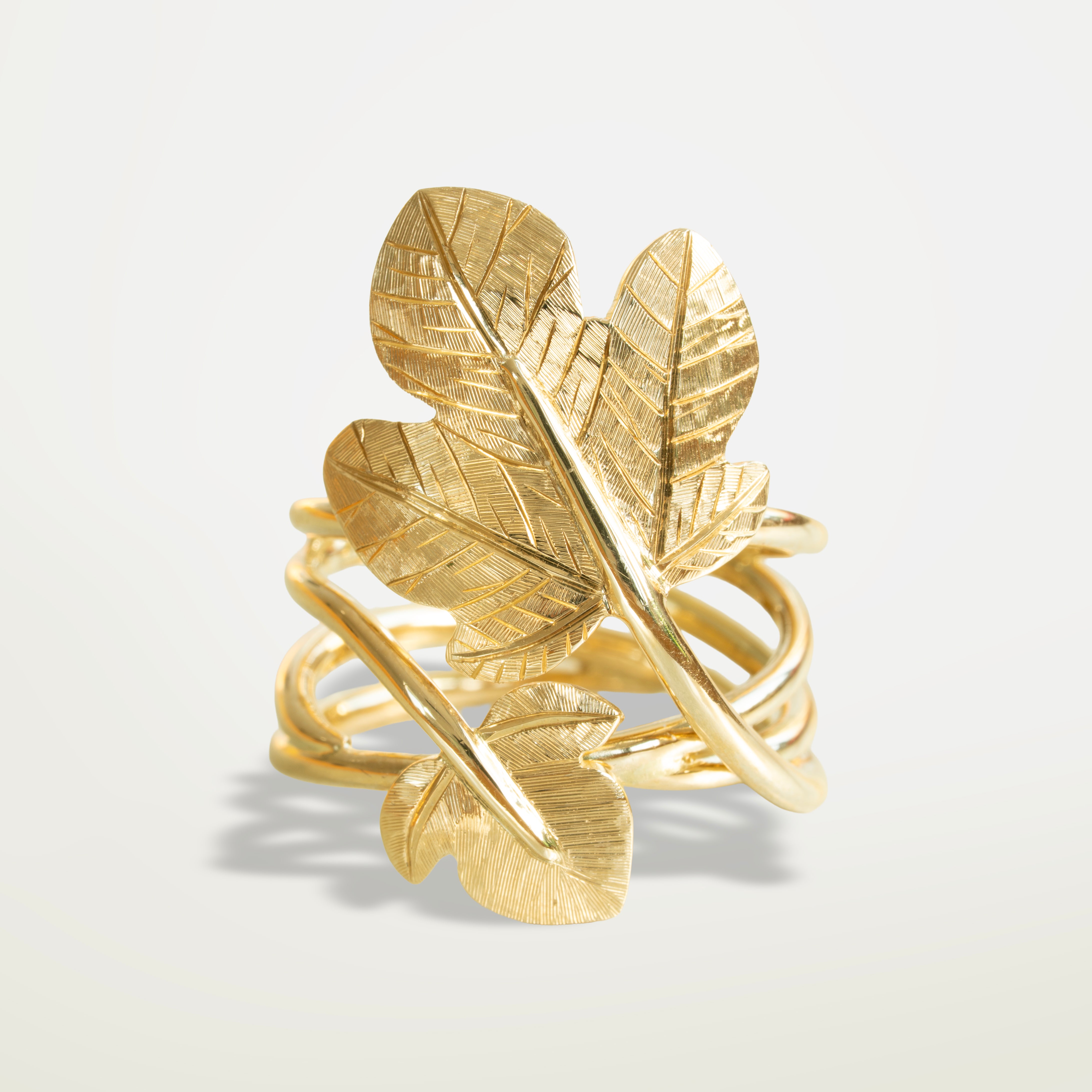 Double Fig Leaves Ring