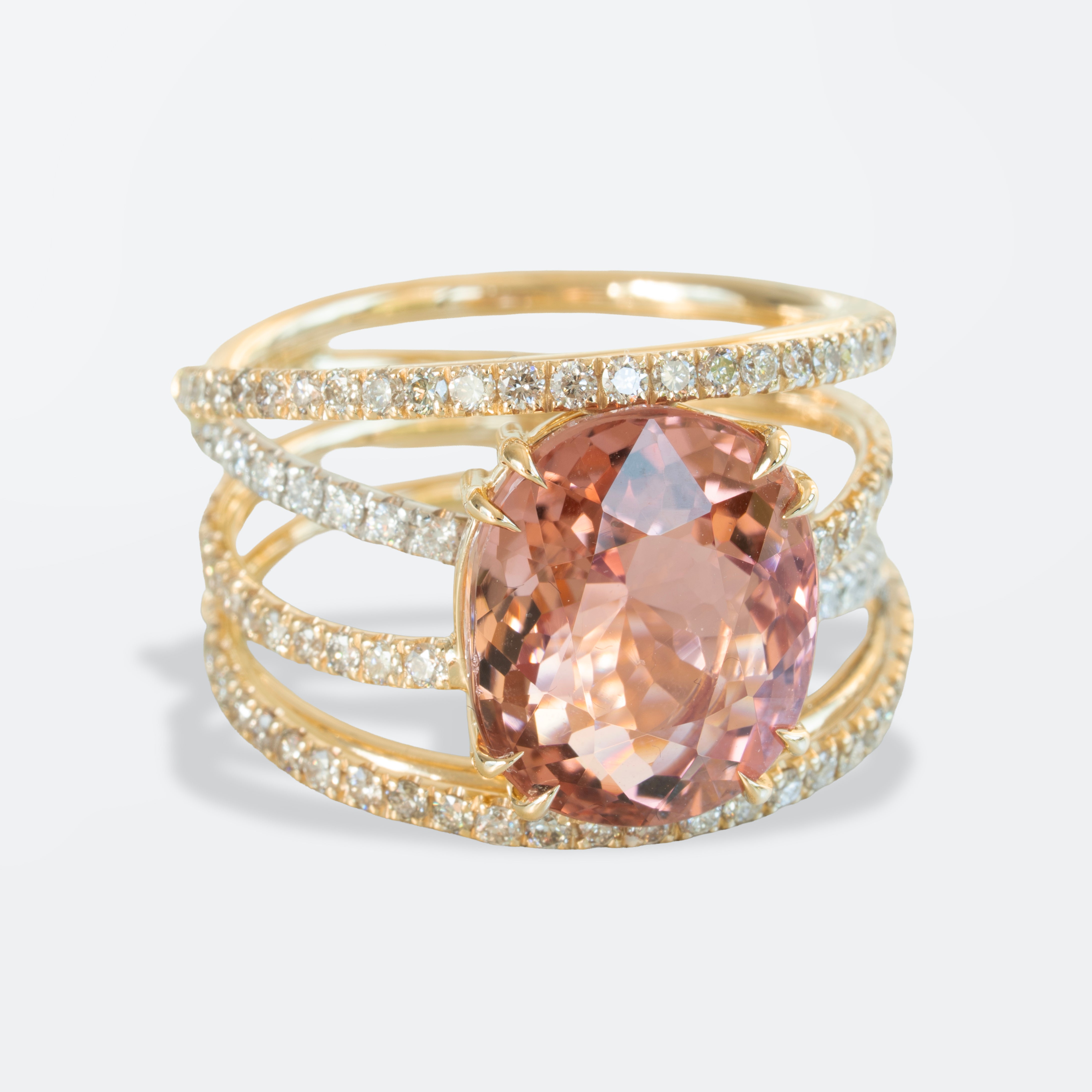 Volute Tourmaline and Diamonds